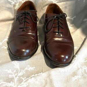 Classic Brown Leather Men's Dress Shoes Laceup Bostonian Size 10